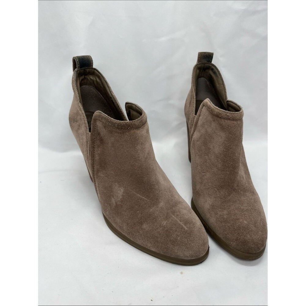 Vince Camuto Francia Taupe Suede Ankle Booties